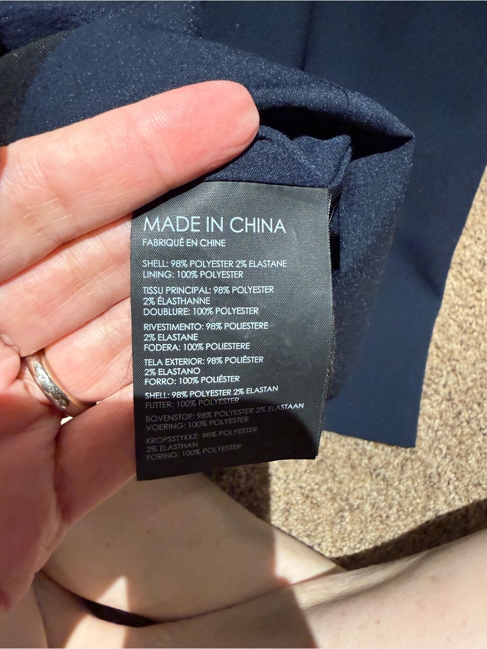 Club Monaco Classic Navy Belted Short Sleeve Dress - Picture 6 of 6